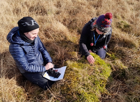 Peatland practitioner LANTRA students on Swarth Moor.