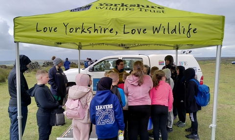 Children attending the Let's Learn Moor event in the North York Moors
