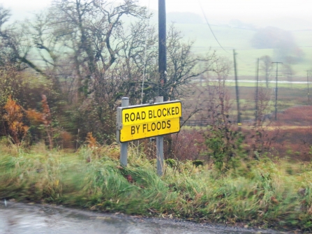 Image of flooded road © Tessa Levens