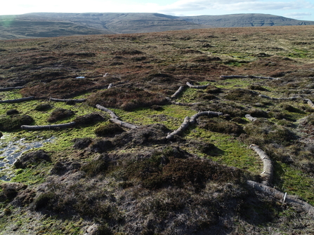 East Gill pictured from the air after restoration works.