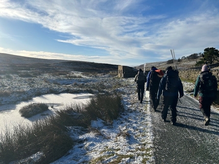 Monitoring group walking in to Kingsdale