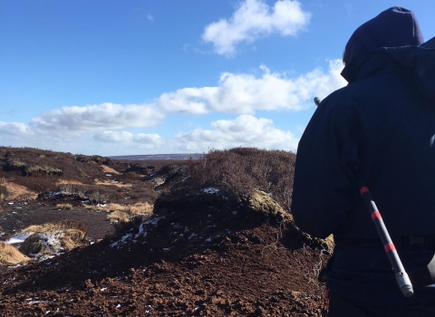 Image of YPP staff surveying peat erosion © Lyndon Marquis