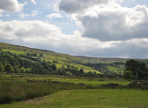 View looking up Arkengarthdale from Swaledale